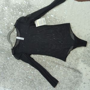 Spanx Sheer Black Bodysuit